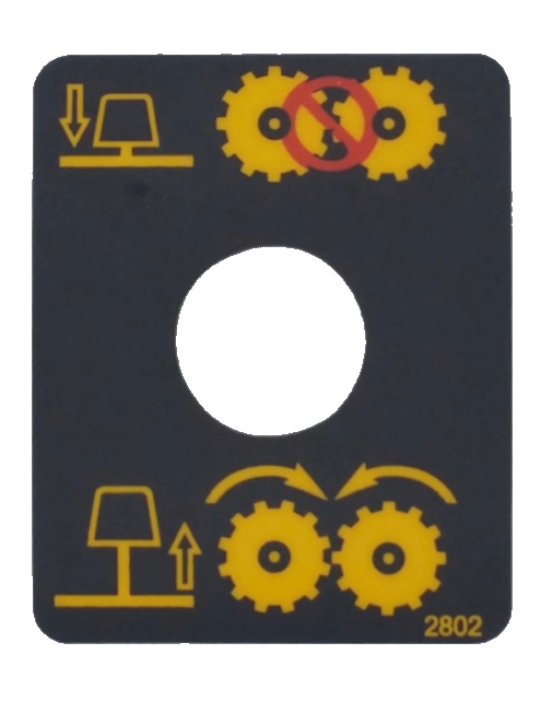 [2802] Decal Control Box 'Push To Stop Pull To Reset'