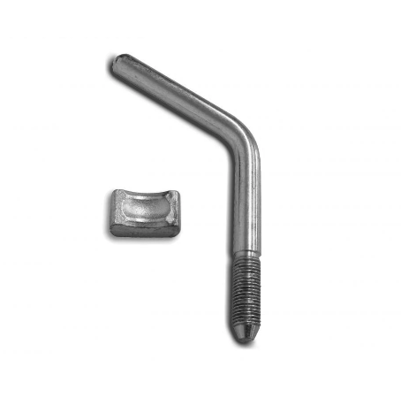 Bradley Ribbed Jockey Handle &amp; Pad, Double Lock Bracket