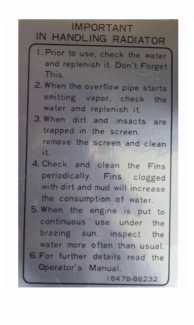 Decal - Bonnet Access