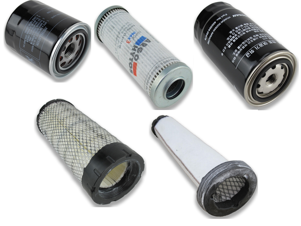 Forst XR8D 55HP Doosan Engine Complete Filter Kit